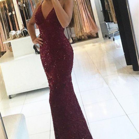 Chicloth Shiny Mermaid Yellow Mermaid Prom Dresses 2020