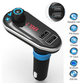 Bluetooth Car Kit MP3 Player TF FM Transmitter USB Charger for iphone 7 Samsung