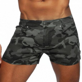 Addicted Camo Jeans Short – Grey 36