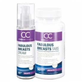 Fabulous Breasts Combo Pack – Breast Boosting Daily Program – 90 Tabs & 60ml Cream