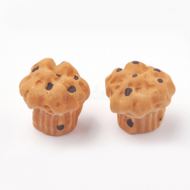 Resin Cabochons, Cake, Chocolate, 14x15x15mm