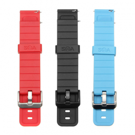 20mm Width Watch Band Blue Red Two Colors TPU Material Watch Strap