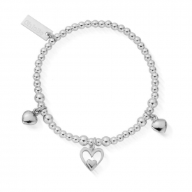 ChloBo CSBSB7321101 Children's Triple Heart Bracelet