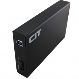 CiT 3.5″ USB 3.0 SATA Aluminium HDD Enclosure Caddy Black