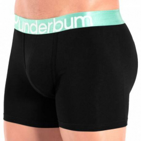 Rounderbum Colors Padded Cotton Boxer Briefs – Black – Green XL