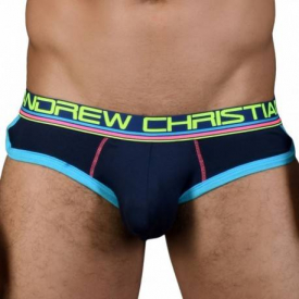 Andrew Christian CoolFlex Modal Locker Room Jock with Show-It – Navy S