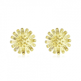 INALIS Trendy Copper Gold Plated Flower Earring Ear Stud