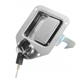 Steel Toolbox Lock Paddle Handle Door Lock & Key Truck RV Trailer 4-3/8″ 3-1/4″