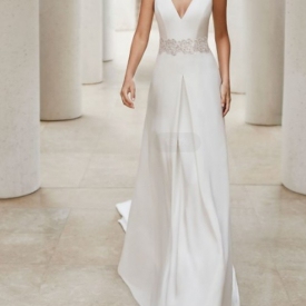 A-Line Modest Plus Size Wedding Dresses With Sleeves