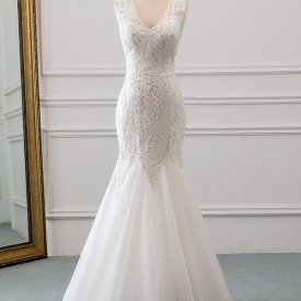 Cheap Plus Size Mermaid Wedding Dresses With Sleeves