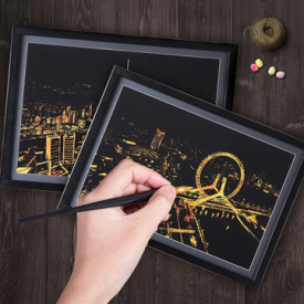 Night Scene Scratch Paper