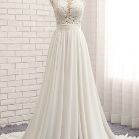 Chicloth Plus Size A Line Wedding Dresses With Sleeves