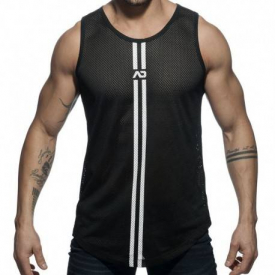 Addicted Double Stripe Tank Top – Black S