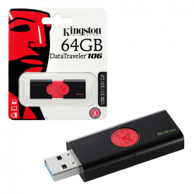 Kingston Data Traveler 106 USB 3.1 Flash Drive Memory Stick – 64GB