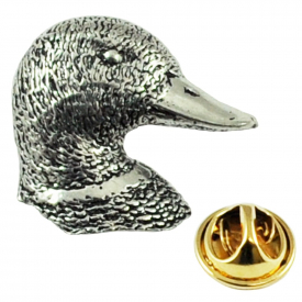 Duck Head English Pewter Lapel Pin Badge