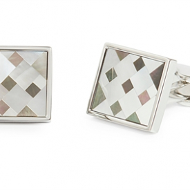 Cubist Grey Mother Of Pearl Cufflink