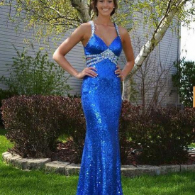 Chicloth Sheath Purple Long Sleeve Prom Dresses 2020