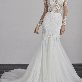 Mermaid  Affordable Plus Size Long Sleeve Wedding Dresses