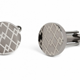 West End Argyle Gunmetal Cufflinks