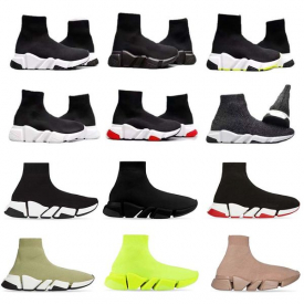Designer shoes Socks Shoe Runner Sock Boots Sneakers Brand Women Men New Knitting Mesh High Platform Black White Slip On Triple S Soft