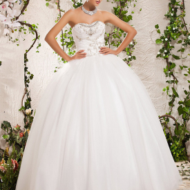 Ball Gown Strapless Simple Boho Wedding Dress Cheap