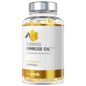 Evening Primrose Oil Softgels – Essential Fatty Acid Softgels For Menopausal Support – Rich source of Omega-6 – Protective Vitamin E – 60 Softgels