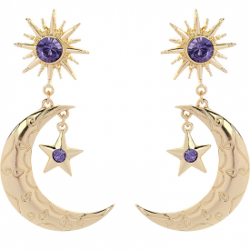 Trendy Sun Moon Star Big Ear Drop Earring