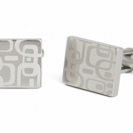 60s Pattern Brushed Cufflinks