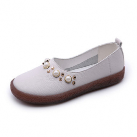 Pearl Rivet Oxford Soft Loafers