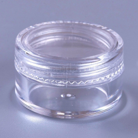 Plastic Bead Storage Containers, Column, Clear, 3×1.8cm