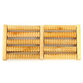 5 Rows Wooden Roller Foot Massager Stress Relief Health Therapy Relax Massage Crafts
