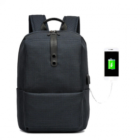 Men Casual Backpack with USB Charging Port