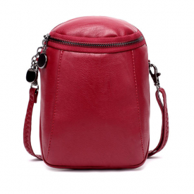 Women Casual Faux Leather Crossbody Bag Bucket Bag