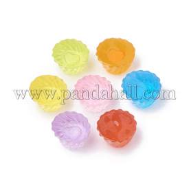 Resin Cabochons, Pudding, Imitation Food, Mixed Color, 15x14x9mm