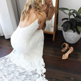 Romantic Boho Vintage Bohemian Wedding Dress With Sleeves