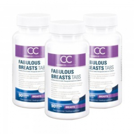 Fabulous Breasts Tabs – Natural Feminine Enhancement for Everyday Use – 90 Tablets – 3 Packs