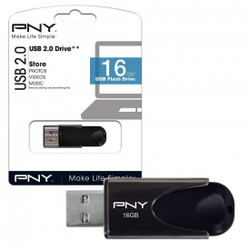 PNY Attache 4 USB 2.0 Flash Drive USB 2.0 Memory Stick – 16GB