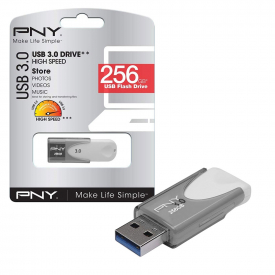 PNY Attache USB 3.0 Flash Drive USB 3.0 Memory Stick 80MB/s – 256GB