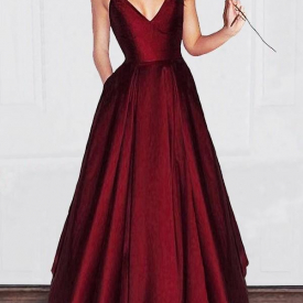 Chicloth Aline Vneck Two Piece Long Prom Dresses Cheap