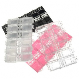12 Empty Slots Plastic Nail Decoration Rhinestone Storage Box Case Container