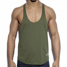 ES Collection Fitness Plain Tank Top – Khaki XL