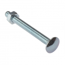 ForgeFix FORCB1075M Carriage Bolt  Nut ZP M10 x 75  – Bag of 10
