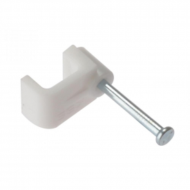 ForgeFix FORFCC1W Cable Clip Flat White 1.00mm – Box of 100