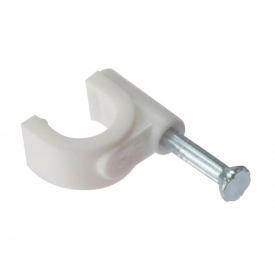 ForgeFix FORRCC1214W Cable Clip Round White 12-14mm  – Box of 100