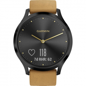 Garmin 010-01850-00 vivomove HR Tan Leather Smartwatch