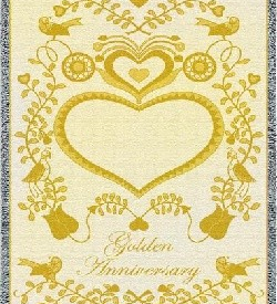 Golden Anniversary Tapestry Throw