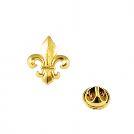 Golden Fleur De Lys Lapel Pin Badge