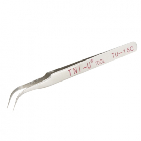 TU-15C Curved Tweezers Nonmagnetic Stainless Steel Fine Tip Curved Tweezers Precision Tweezers Tools