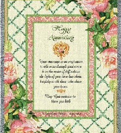 Happy Anniversary Tapestry Throw
