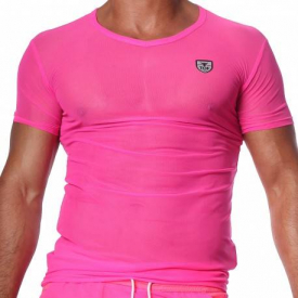 TOF Paris Happy Mesh T-Shirt – Neon Pink S